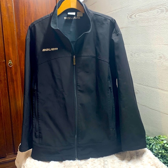 COPY - men's Bauer hockey lightweight jacket 2 zip pockets black size XL - Picture 1 of 7